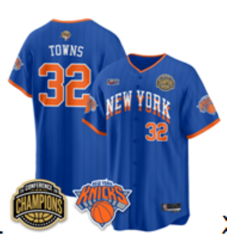 Men New York Knicks #32 Towns blue 2026 Nike NBA jersey 0715002